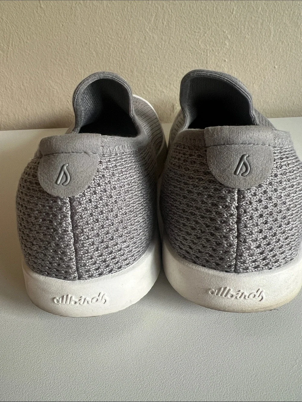 allbirds Gray Slip-On knit shoes with White Accents